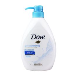 12 Pieces of 550ml Dove Bw Pump Exfoliating