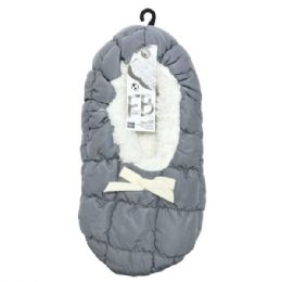 12 pieces Fuzzy Babba 1 Pc Quilted Puffer Slipper One Size In Grey - Women's Slippers