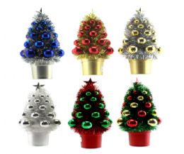 24 Pieces Xm Tree 4 Layers 16cm -6 Colors Asst - Pdq Box Inner - Christmas Decorations