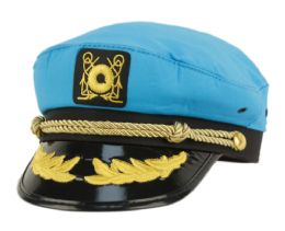 6 pieces of Fashion Captain Hats Turquoise