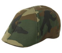 6 pieces of Cotton Duckbill Ivy Caps Camo Green