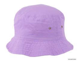6 pieces Kids 100% Cotton Bucket Hats Lavender - Bucket Hats
