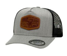 3 pieces Eagle Patch Snapback Caps With Mesh Gray/Black - Baseball Caps & Snap Backs