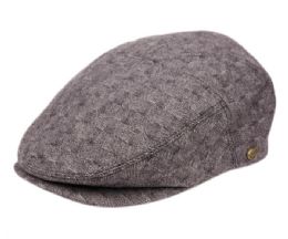 6 pieces of Tweed Pattern Design Wool Ivy Caps Assorted Navy