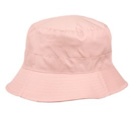 6 pieces Waterproof Packable Rain Bucket Hats W/zipper Closure Pink - Bucket Hats