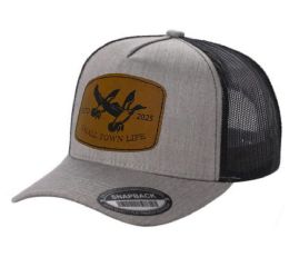 3 pieces Design Patch Two Tone Trucker Snapback Caps Gray/Black - Baseball Caps & Snap Backs