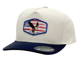3 pieces Eagle Patch 5-Panel Laser Cut Snapback Caps - Baseball Caps & Snap Backs
