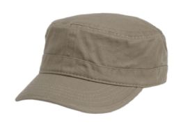 6 pieces Washed Cotton Cadet Cap Gray - Baseball Caps & Snap Backs