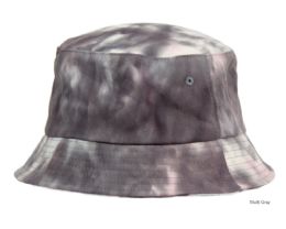 6 pieces Tie Dye Multi Color Cotton Bucket Hats Multi Gray - Bucket Hats
