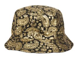 12 pieces Paisley Print Reversible Bucket Hats A Assorted - Bucket Hats
