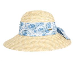 6 pieces Braid Straw Sun Cloche Hats W/cloth Band - Sun Hats