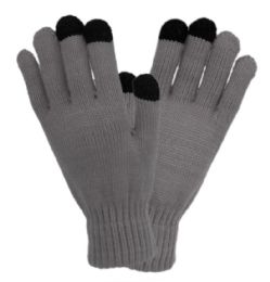 24 pieces Unisex Knit Glove With Touch Screen Finger Tips Assorted - Fleece Gloves