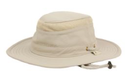 6 pieces Outdoor Safari With Chin Cord Strap Assorted Khaki - Sun Hats