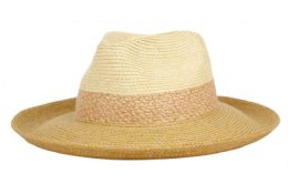 6 pieces Up Brim Straw Fedora Hats - Sun Hats