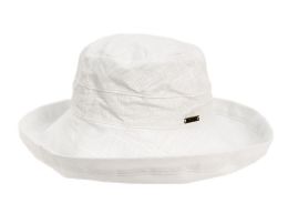 3 pieces Cotton Canvas Sun Cloche Hats White - Sun Hats