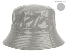6 pieces Packable Reversible Two Sides Bucket Hats Gray - Bucket Hats