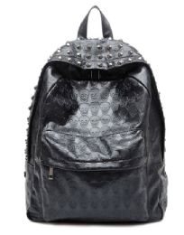 12 pieces of Skull Pattern Pvc Backpacks With Spike