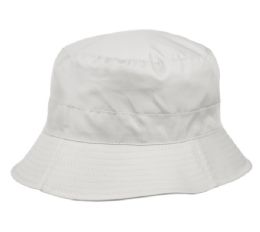 6 pieces Waterproof Packable Rain Bucket Hats W/zipper Closure Light Gray - Bucket Hats