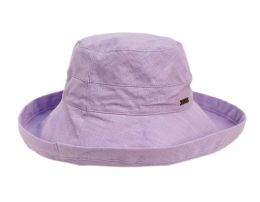 3 pieces Cotton Canvas Sun Cloche Hats Lavender - Sun Hats