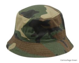 6 pieces Plain Cotton Spring/summer Bucket Hats Assorted Camo Green - Bucket Hats