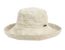 6 pieces Cotton Canvas Sun Cloche Hats Beige - Sun Hats