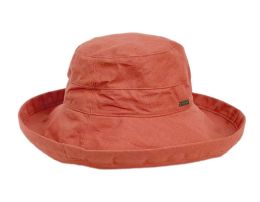 6 pieces Cotton Canvas Sun Cloche Hats Rust - Sun Hats