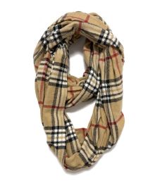 6 pieces of Plaid Neck Warmer Loop Infinity Scarves Sc1799 K