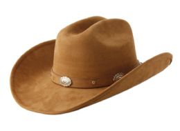 6 pieces Poly Felt Western Cowboy Hats W/decoration Band Assorted - Cowboy & Boonie Hat