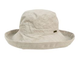 6 pieces Cotton Canvas Sun Cloche Hats Khaki - Sun Hats