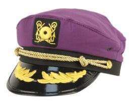 6 Wholesale Fashion Captain Hats Lavender