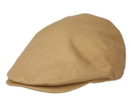 6 Wholesale Cotton Ivy Cap Khaki