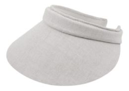 3 pieces of Cotton Solid Color Clip Visor Gray