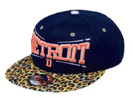 3 pieces of Leopard Print Visor Snapback Caps