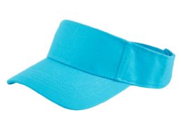 3 pieces of Cotton Solid Color Visor Turquoise