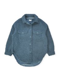 12 Pieces Womens Sherpa Fleece Shirt Jacket In Blue Assorted Sizes S-xl - Women's Winter Jackets