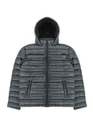 12 Pieces Mens Puffer Jacket With Hood Assorted Sizes S- Xl Gray - Men's Winter Jackets