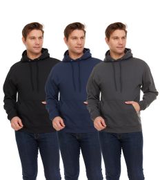 Unisex Cotton Hoodie Sweatshirt In Assorted Colors Black Navy Gray Size Small