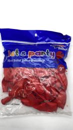 96 Pieces of 9 Inch Latex Balloons 72 Pcs Red