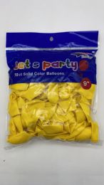 96 Pieces of 9 Inch Latex Balloons 72 pcs Yellow