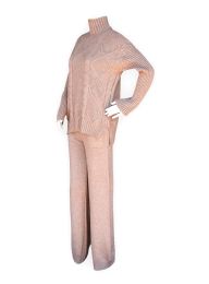 Womens Cable Knit Lounge Set Assorted Sizes S/m And L/xl In Beige