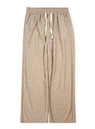 24 Pieces Womens Wide Leg Knit Pants Assorted Sizes S/m And L/xl In Beige - Womens Pants