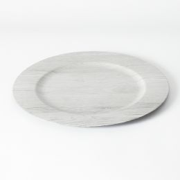 12 pieces of Sophia Grace 12-inch Charger Plate, Timber Grey