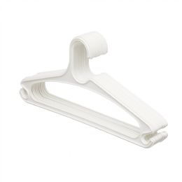 20 pieces of 10 Piece Plastic Hanger Set, White