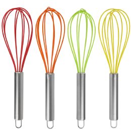 24 pieces Silicone Balloon Whisk With Steel Handle - Kitchen Utensils