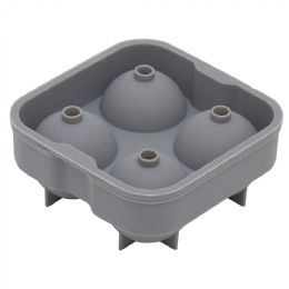 24 pieces 4 Sphere Silicone Ice Cube Mold With Lid, Grey - Kitchen Utensils