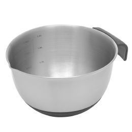 12 pieces 1.5 Qt. Stainless Steel Mixing Bowl With Measurements, NoN-Skid Bottom, Handle And Pour Spout - Kitchen Bowls