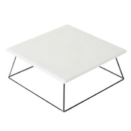 4 pieces Sophia Grace Square Marble Table Riser, White/black - Party Center Pieces