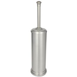 6 pieces Spire Brushed Stainless Steel Toilet Bowl Brush And Holder, Silver - Toilet Brush