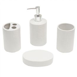 12 pieces Oly 4 Piece Ceramic Bath Accessory Set, White - Shower Accessories