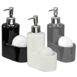 12 pieces Ceramic Soap Dispenser With Sponge - Shower Accessories